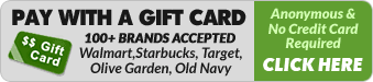 Pay with a Gift Card. No credit card required.